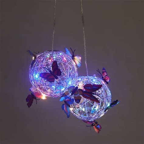 New Outdoor Decor Yard Decor Led Solar Garden Lights Glowing Butterfly