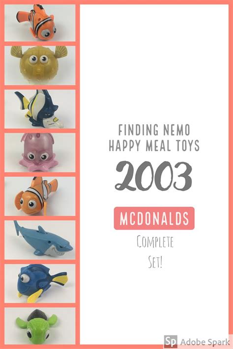 Mcdonald S Finding Nemo Happy Meal Toys From 2003 Opening A Complete Set Including Dory Nemo