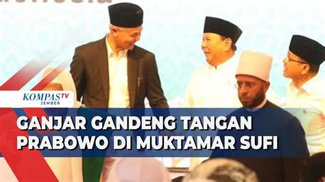 Momen Ganjar Pranowo Dan Prabowo Subianto Bergandengan Tangan Di