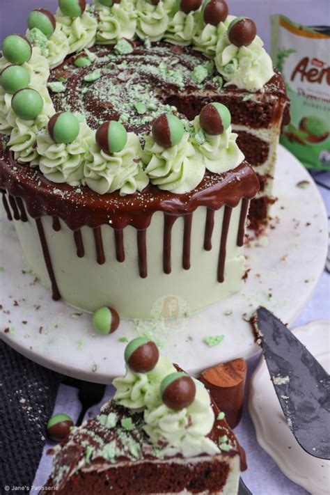 Mint Aero Drip Cake Janes Patisserie