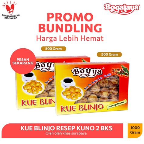 Jual PROMO BUNDLING MURAH KUE BLINJO 500 GRAM 2 PCS OLEH OLEH KHAS