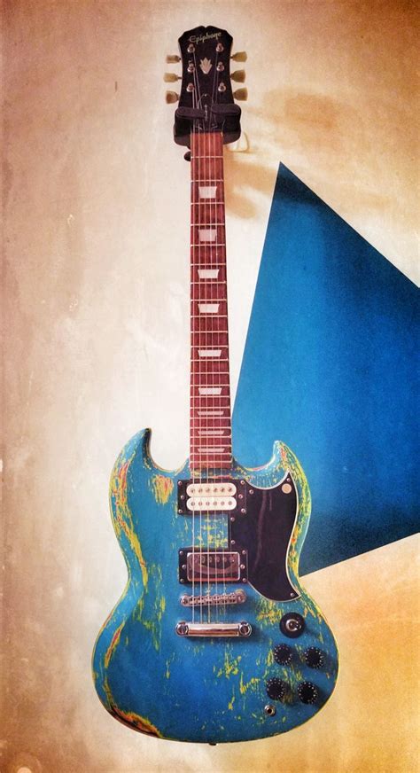 Custom Painted Sg Molakoe Guitar Custom Paint Electric Guitar