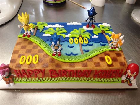 Sonic Hedgehog Birthday Cake