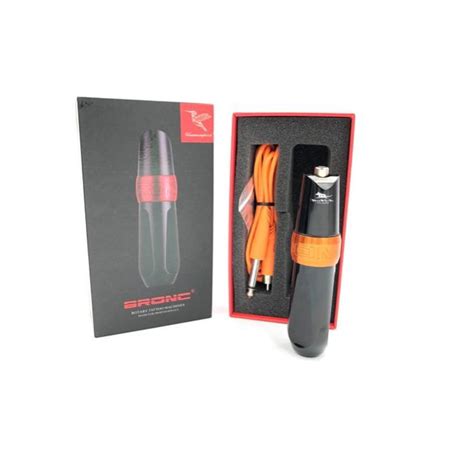 Máquina Rotativa Bronc Pen V7 Tatuagem E Micropigmentação Laranja