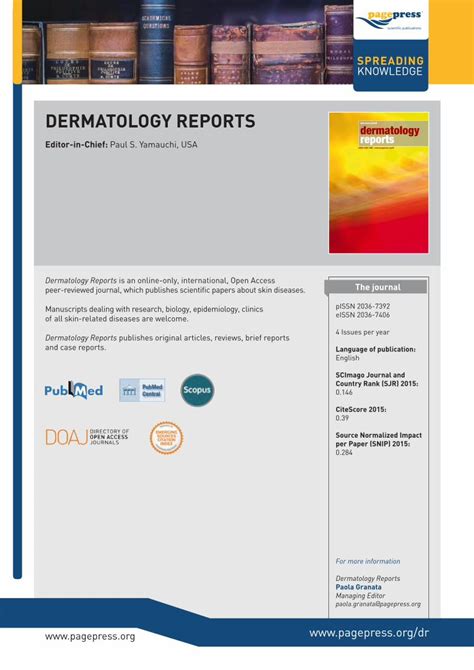 Pdf Dermatology Reports Pagepress Fileof All Skin Related Diseases Are Welcome Dermatology