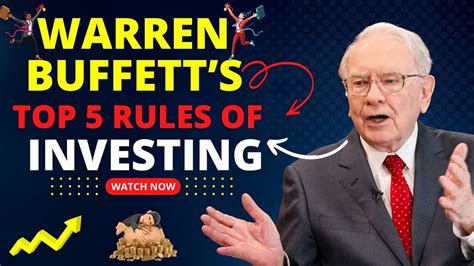 5 RULES OF INVESTING WARREN BUFFETT MASTER THE BASICS OF RULES OF