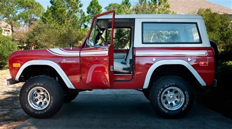 The Punch South America Red And White 1975 Ford Bronco Sport Is A 390