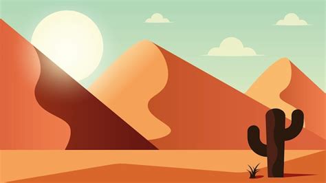 Premium Vector Sand Hills Vector Illustration