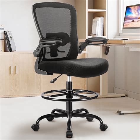 Coolhut Ergonomic High Back Office Chair With Flip Up Armrest And