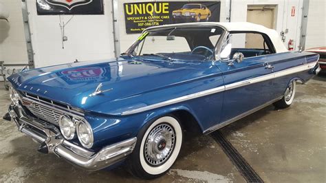 Blue 1961 Chevrolet Impala Convertible For Sale Mcg Marketplace