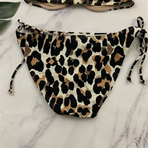 Victoria S Secret Leopard Print Bikini Size M 34 A Br Gem