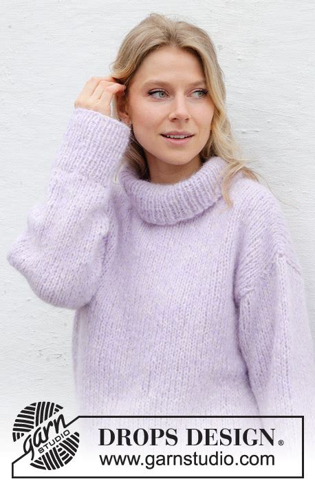 Lavender Story Drops Free Knitting Patterns By Drops Design