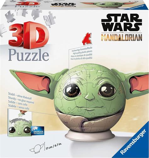 Ravensburger 3D Puzzle Star Wars Stitch Mandalorian Grogu 72 Pieces