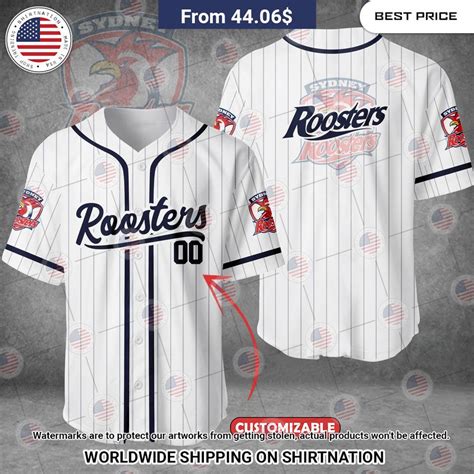 Sydney Roosters Custom Baseball Jersey Shirtnation Shop Trending T