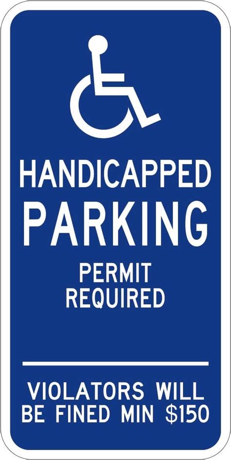 Connecticut Handicap Parking Sign R7 8ct