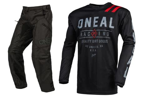 Oneal Element Threat Dirt Jersey And Apocalypse Pants Blackwhitered