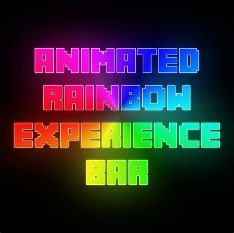 Animated Rainbow Experience Bar Minecraft Resource Pack