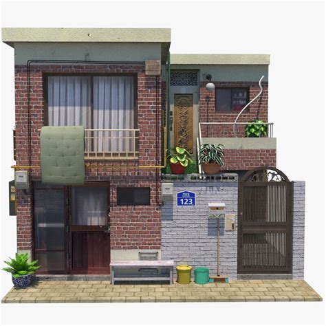 Artstation Korean House Sims House Design Sims House Building