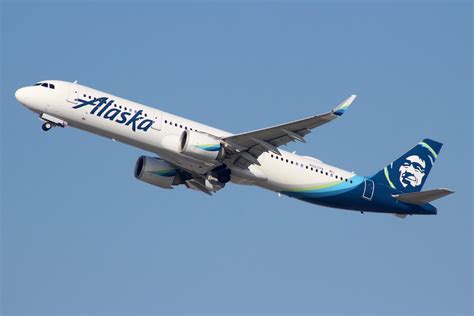 Alaska Airlines Airbus A Takes Off From Los Angeles So Cal