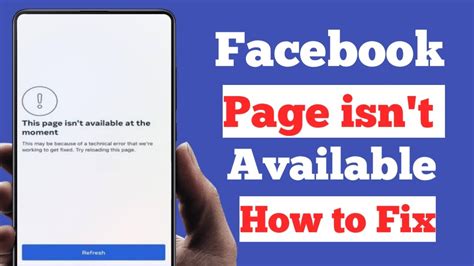 This Page Isn T Available Right Now Facebook How To Fix Page Isn T