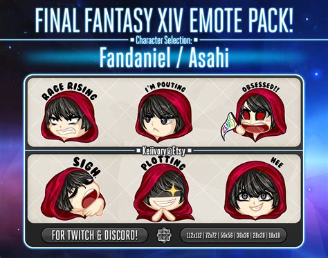 Ffxiv Fandaniel Asahi Emote Pack Etsy