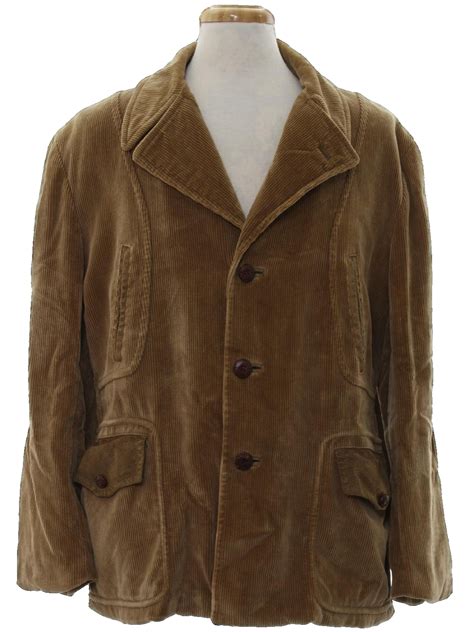 60s Vintage Bonds Jacket Late 60s Bonds Mens Tan Cotton Wide Wale