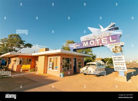 Blue Swallow Classic Motel On Route 66 At Tucumcari New Mexico With