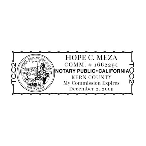 California Pink Rectangle Notary Stamp Corp Connect