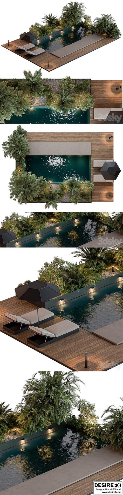 Desire FX 3d Models Landscape Furniture With Pool 69