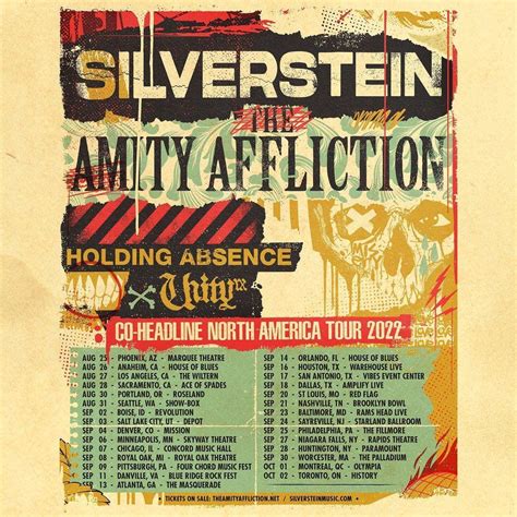 The Amity Affliction Tour 2024 Usa - Ketty Merilee