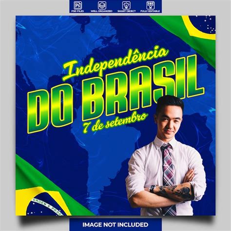 Premium PSD Brazil Independence Day Poster Design