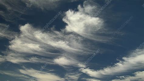 Cirrus uncinus clouds, timelapse - Stock Video Clip - K003/5409 - Science Photo Library