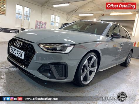 2020 Quantum Grey Audi A4 Avant Black Edition New Car Detail Offset