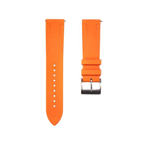 Zac Fkm Rubber Strap Quick Release Orange Strapseeker