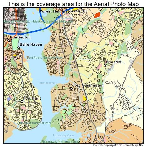 Aerial Photography Map Of Fort Washington Md Maryland