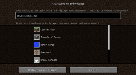 Le Monde De Minecraft Personnalisation Du Superflat