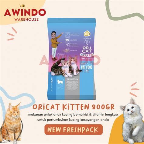 Jual Oricat Kitten Gr Makanan Anak Kucing Kering Ori Cat Junior