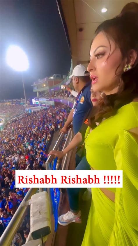 Fans Chant Rishab S Name As Urvashi Rautela Seen Enjoying DC VS MI