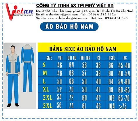 Size Áo BẢo HỘ Nam