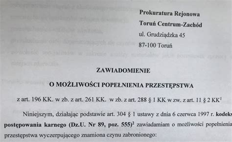 Kolejne Zawiadomienia Do Prokuratury Aktualno Ci Centrum Ochrony