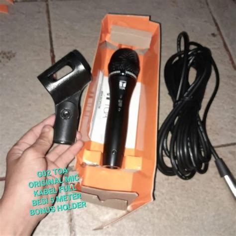 Jual G02 ORIGINAL TOA MIC KABEL 5 METER FULL BESI KARAOKE LEGENDARY