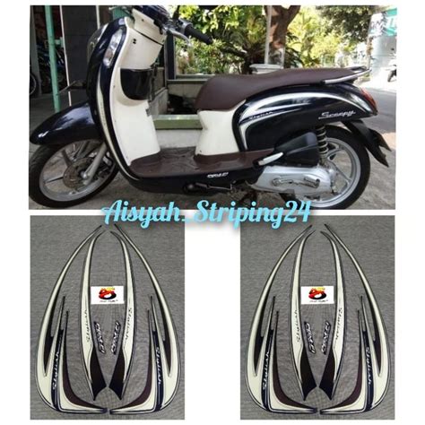 Jual Stiker Sticker Striping Lis Les Polet Body Motor Honda Scoopy