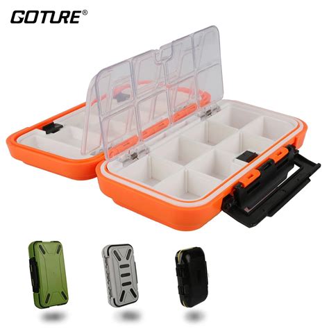 Goture Waterproof Fishing Box Double Side Removable Grid Fishing Tackle