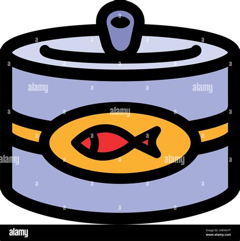 Fish Can Simple Icon Color Canned Fish Illustration In Simple Style