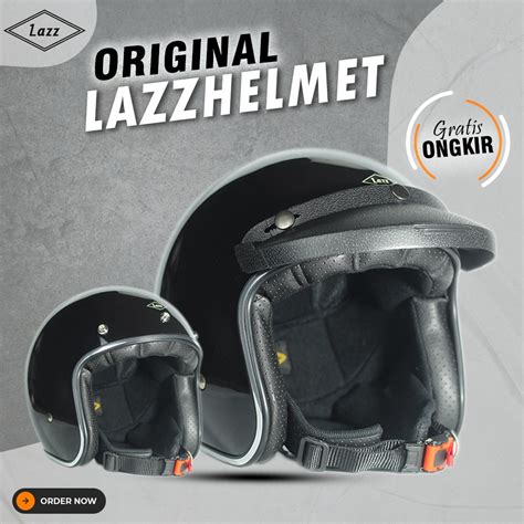 Jual Helm Lazz Retro Bogo Klasik Classic Pria Wanita Fullset Pet