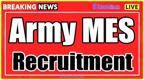 Army Mes Recruitment Notification Check Vacancy Eligibility