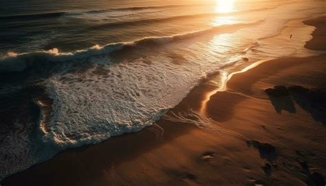 Sunset Over Tranquil Waters A Tropical Paradise Stock Photo