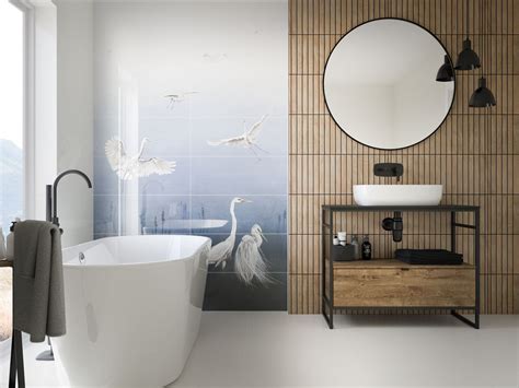 Drewno I Obraz Ceramiczny Tub Dzin Heron W Aran Acji Azienki Domni Pl