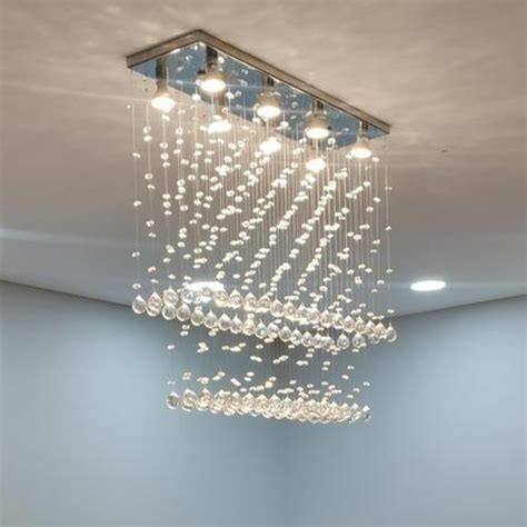 Lustre De Cristal Para Sala De Jantar Estar Cm De Altura Base De