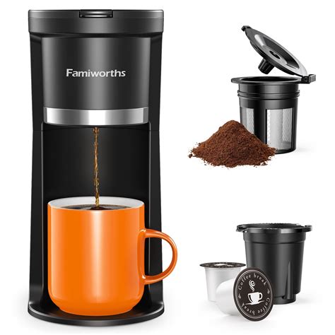 Famiworths Mini Coffee Maker Single Serve Instant Coffee Maker One Cup